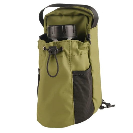 Magnetic Water Bottle Sling Bag Large Capacity Pull Cord Gym Bottle Bag Adjustable Waterproof Crossbody Sports Bag Travel